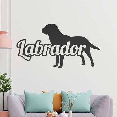 KIWISTAR Labrador Name Silhouette Wall Decal in 6 Sizes