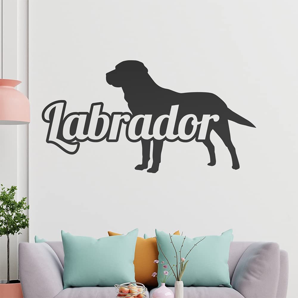 KIWISTAR Labrador Name Silhouette Wall Decal in 6 Sizes