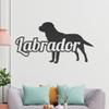 KIWISTAR Labrador Name Silhouette Wall Decal in 6 Sizes view 1