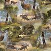 Hunting Wildlife Oilcloth Tablecloth, Rectangular, 90 x 110 cm view 2