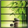 Wallario Furniture Film for IKEA MALM 4-Drawer Chest, Stone Stack in Green view 1
