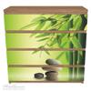Wallario Furniture Film for IKEA MALM 4-Drawer Chest, Stone Stack in Green view 4