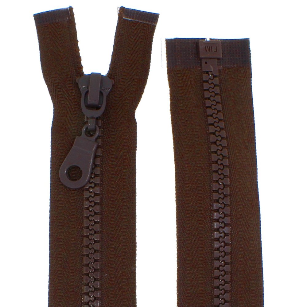 FIM No. 5 Plastic Separating Zipper, Chocolate Brown, 70 cm