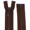 FIM No. 5 Plastic Separating Zipper, Chocolate Brown, 70 cm view 1
