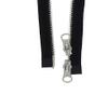 FIM 2-Way Separating Metal Zipper No. 5, Silver, Black (322), 70 cm view 4