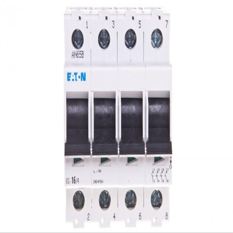Eaton 276257 Main Switch, 4-Pole, 240 V, 16 A