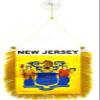 AZ FLAG New Jersey Car Flag 15 x 10 cm 100D Polyester with Suction Cup view 1