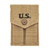 warreplica US 1911 .45 ACP Double Magazine Pouch, Authentic M1923 Khaki Canvas view 1
