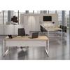 BISLEY Cito Desk, 740 mm Fixed-Height O-Frame, Metal, GW396 Gray-White Decor, Traffic White Frame, 80 x 220 x 85 cm view 2