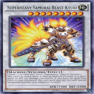 Yu-Gi-Oh! - Superheavy Samurai Beast Kyubi (BOSH-EN048) - Breakers of Shadow - Unlimited Edition - Rare