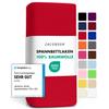 Jacobson Jersey Fitted Sheet Cotton (140x200-160x200 cm, Red) view 1
