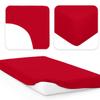 Jacobson Jersey Fitted Sheet Cotton (140x200-160x200 cm, Red) view 2