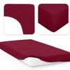 Jacobson Jersey Fitted Sheet (140x200-160x200 cm, Bordeaux) view 2