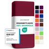 Jacobson Jersey Fitted Sheet (90x200-100x200 cm, Bordeaux) view 1
