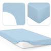 Jacobson Jersey Fitted Sheet (Light Blue, 180x200-200x200 cm) view 2