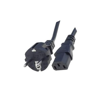 SCHURTER 6003.0215 CEE 7/7 to IEC C13 Power Cable, 2.5 m, Black