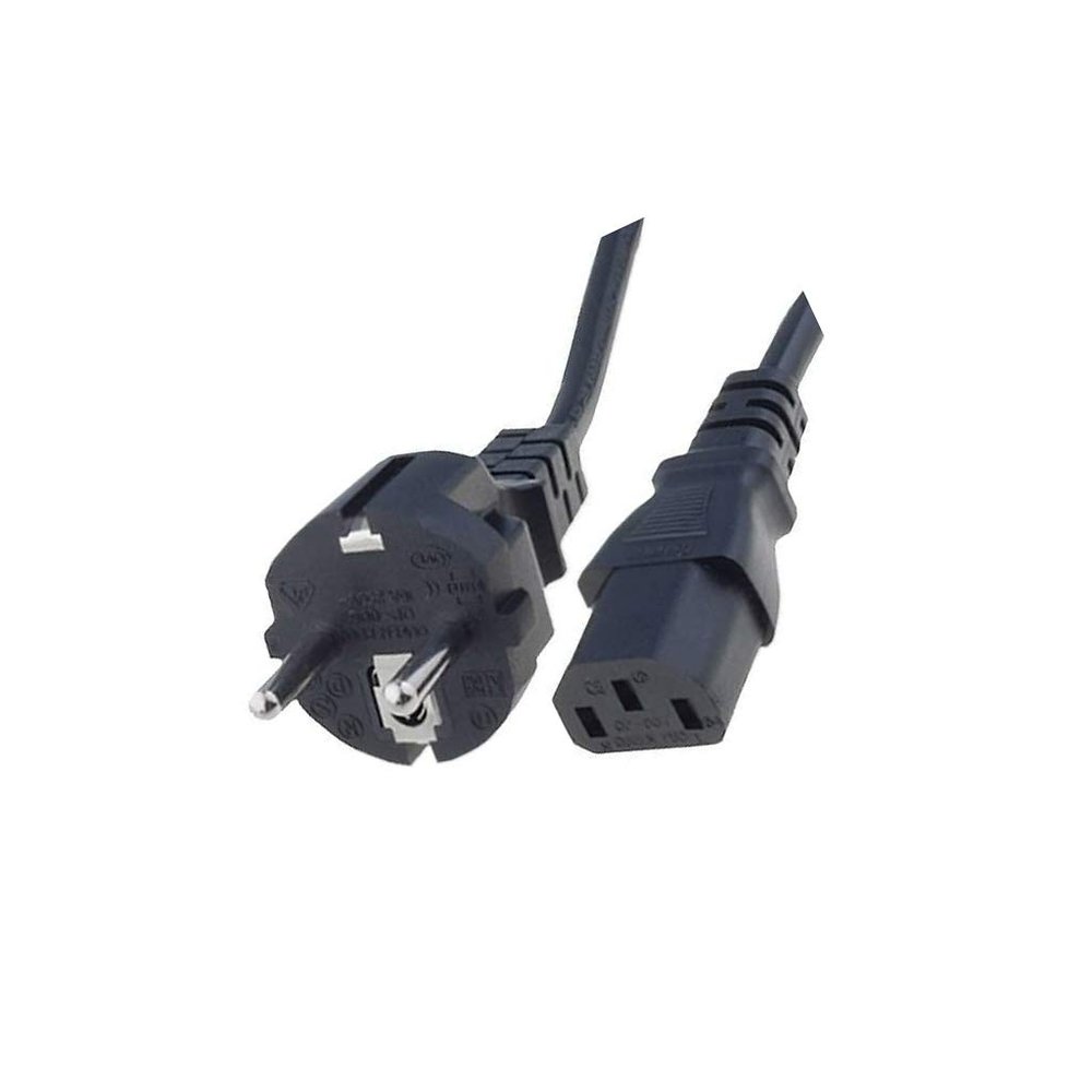 SCHURTER 6003.0215 CEE 7/7 to IEC C13 Power Cable, 2.5 m, Black