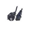 SCHURTER 6003.0215 CEE 7/7 to IEC C13 Power Cable, 2.5 m, Black view 1