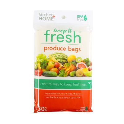 Keep It Fresh Reusable Produce Bags, Gallon Size, Set of 30