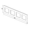 TEM Series Line Ol Module Frame Cover Plate, 4 x 2 m view 2