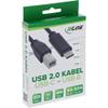 InLine USB 2.0 Cable, USB-C Male to USB-B Male, Black, 2 m view 2