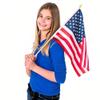 27.9 x 45.7 cm Rayon American Flags, 12-Pack view 3