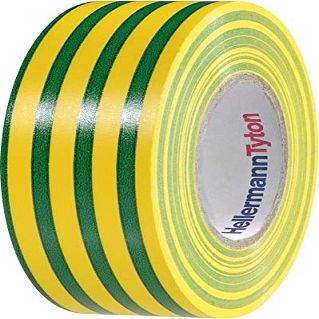 HellermannTyton PVC Electrical Tape HTAPEFLEX1519x20GNYE