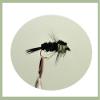 6 Green Montana Trout Flies, Long Shank, Size 10 view 1