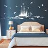 Loft “Birds by the Shore” Wall Decal, Birds/Coast/Reeds, Light Pink, 35 x 104 cm view 4