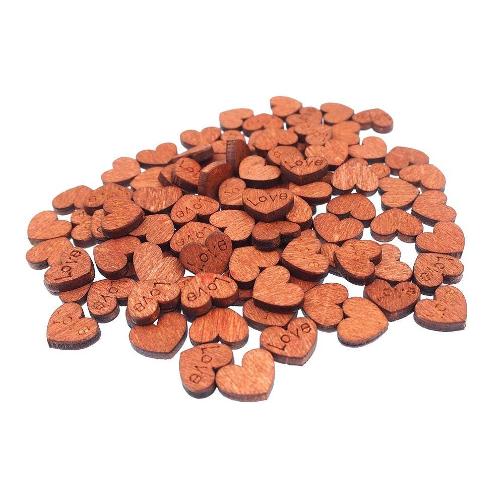 RayLineDo Wooden Buttons for Sewing and Crafts, 1 Pack, Wood, R03VHEART, 4XPACK