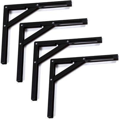 SO-TECH 4-Pack Folding Brackets Profi No. 1, L300, 300 x 260 mm, Black