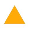 Plexiglass Cut-to-Size Equilateral Triangles, 3 mm Glossy Acrylic, Yellow, 21 x 21 x 21 cm view 1