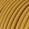 creative cables RM25 Table Lamp Cord, Mustard Yellow Silk Effect, 1.80 m, White view 2