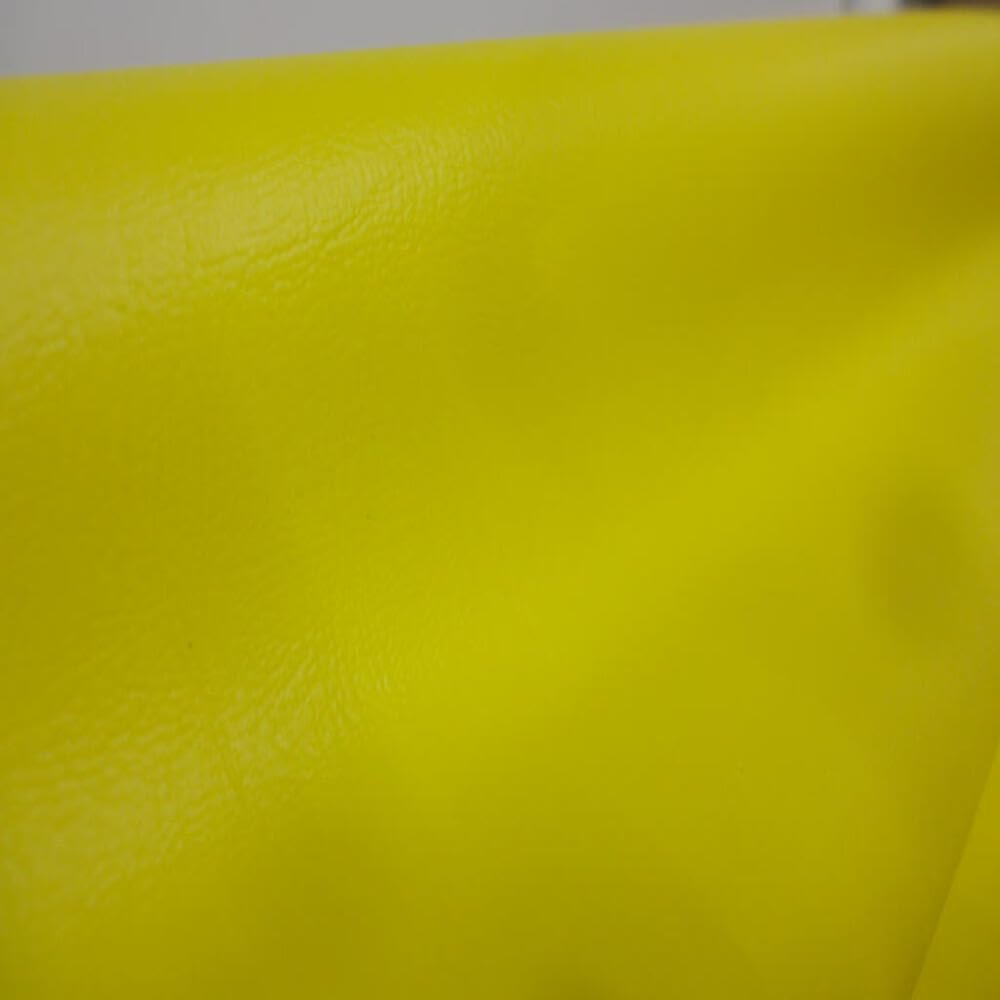 StoffBook Yellow Faux Leather Fabric, C542