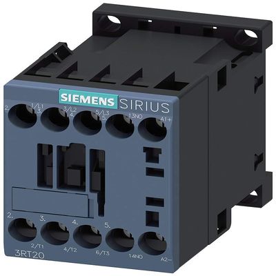 Siemens SIRIUS Contactor, 4 kW, 1 NO, 24 V DC, 3-Pole, Size S00, Screw Connection