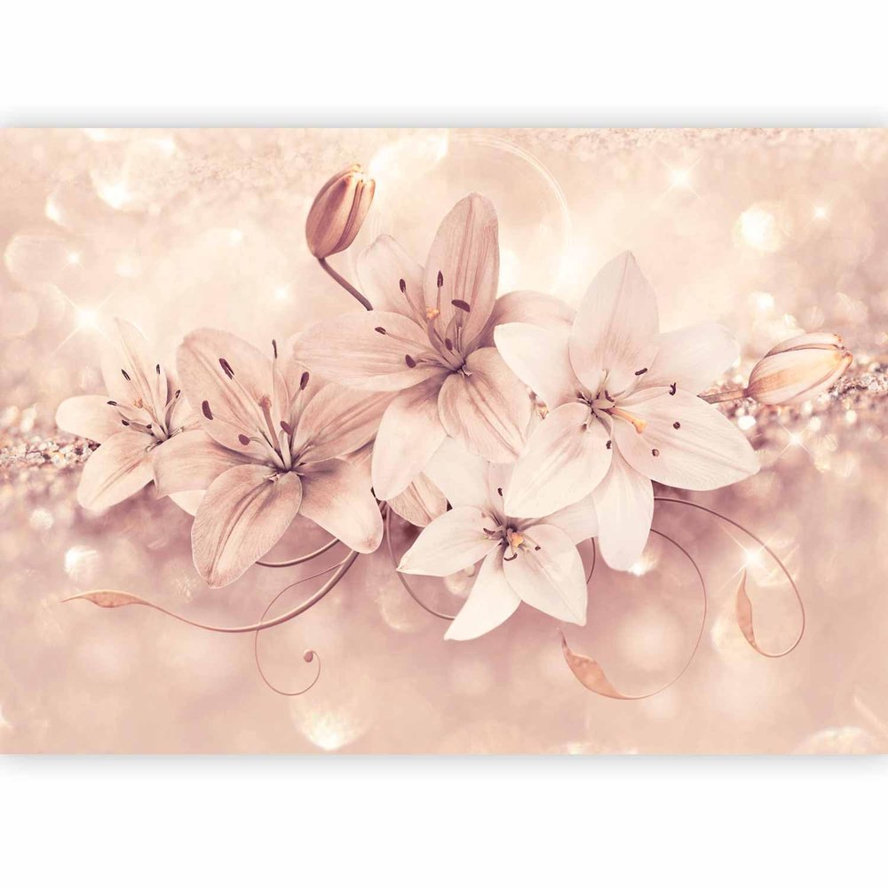 murando Lily Flowers Non-Woven Photo Wallpaper, 400 x 280 cm, Bedroom, Full HD