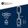 V4A A4 Stainless Steel Short-Link Chain DIN 766 / DIN 5685, 3 mm x 3 m, 1 pc. for Decorative & Light Applications view 3