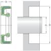 SKF 155 x 180 x 15 HMS5 V Shaft Seal for General Industrial Applications, Fluorocarbon Rubber (FKM) view 2