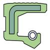 SKF 155 x 180 x 15 HMS5 V Shaft Seal for General Industrial Applications, Fluorocarbon Rubber (FKM) view 3
