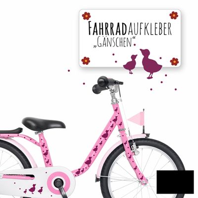 ilka parey wandtattoo-welt Bicycle Stickers Ducklings with Dots M1889 - Selected Color: Black