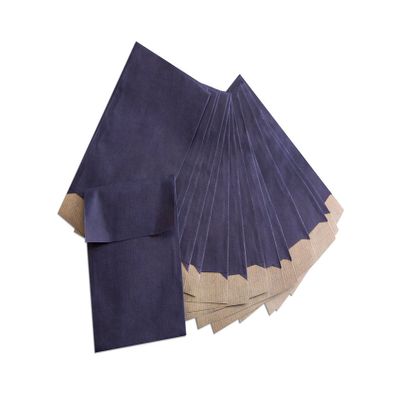 Logbuch-Verlag 25 Small Dark Blue Kraft Paper Gift Bags, 9.5 x 14 cm