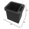 Plastia 1909714024 Berberis Uno Self-Watering Planter Box, 45 x 39 x 35 cm, Anthracite view 2