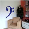 Bass Clef Wall Decal 96 x 110 cm, Aubergine view 2