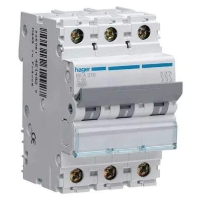 MCA Series Circuit Breaker, 3-Pole, 63A, C Curve, 6/10kA