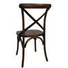 Bolero GG658 Wooden Dining Chairs with Metal Cross Backrest (2-Pack) view 3