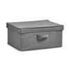Zeller 14606 Foldable Storage Box with Lid, Gray, 41 x 35 x 20 cm view 1