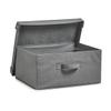 Zeller 14606 Foldable Storage Box with Lid, Gray, 41 x 35 x 20 cm view 2