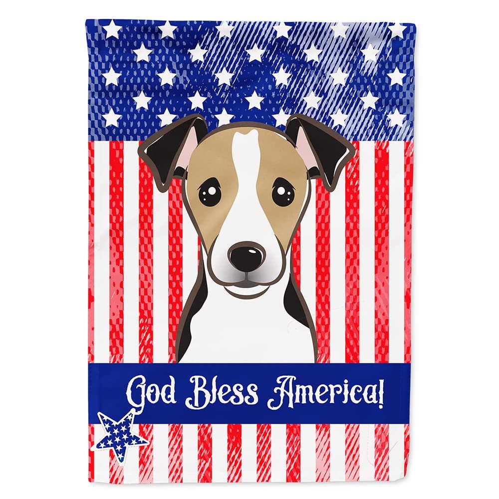 Caroline's Treasures bb2191chf God Bless American Flag with Jack Russell Terrier, Large, Multicolor