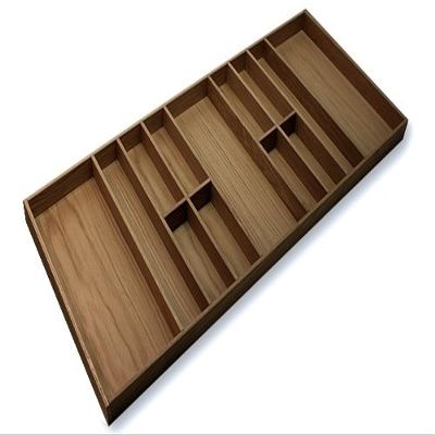 Walnut cutlery insert for 120 cm drawers, 1124 x 472 mm, for BLUM Legra 16 mm drawers