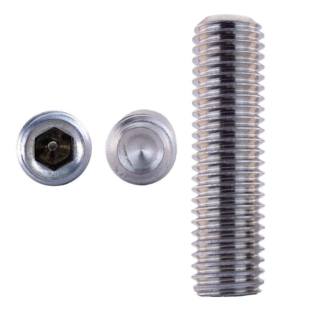 M6 x 4 DIN 916 Threaded Pins with Ring Cutting Edge, Stainless Steel A2 (5 pcs) – V2A Set Screws